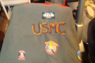Vintage Vietnam Era U S Marine Blanket With Rare Patches Ooak