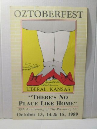Oztoberfest Rare Poster Autographed By 2 Wizard Of Oz Munchkins Pelligrini,  Fern