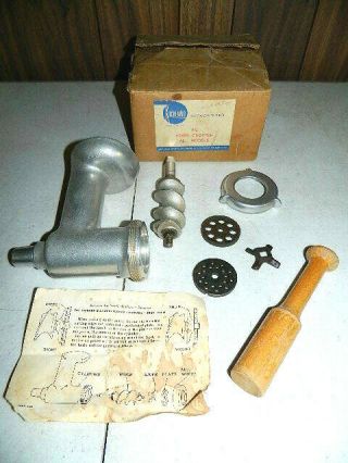 Vtg Kitchenaid Food Chopper Meat Grinder Attachment,  Hobart - Fc Metal Rare