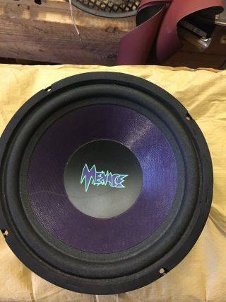Rare Old School Car Audio Menace Subwoofer 10”