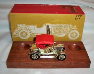 “matchbox” Giftware Y - 4 Opel Gold Plated On Pipe Stand Yesteryear Near