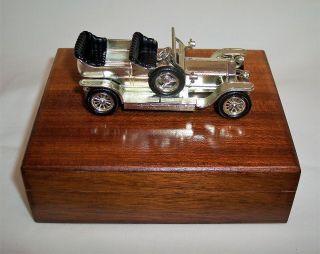 “matchbox” Giftware Y - 15 Rolls Royce Gold Plated On Wood Box Yesteryear Nr