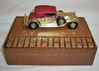 “matchbox” Giftware Y - 15 Packard Gold Plated On Wood Box Yesteryear Near
