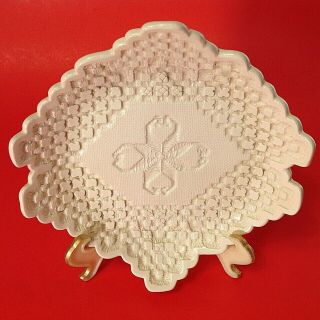 Loki Craft Hardanger Lefse Plate Milan Minnesota Ivory Color 6 7/8 Inch