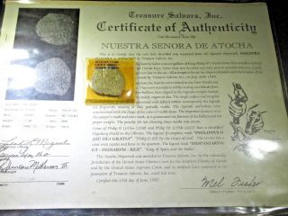 1622 Atocha Shipwreck 8 Reales Spanish Silver Dollar Cob Grade 3 Mel Fisher