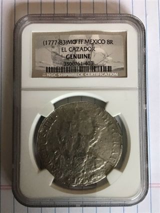 (1777 - 83) Mo Ff Mexico 8r El Cazador Shipwreck Coin